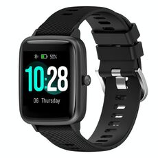 Per Xiaomi Haylou Solar LS01 19mm Cinturino in silicone strutturato a croce (nero)