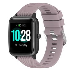 Per Xiaomi Haylou Solar LS01 19mm Cinturino in silicone strutturato a croce (viola)