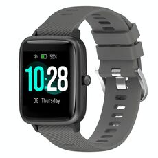 Per Xiaomi Haylou Solar LS01 19mm Cinturino in silicone strutturato a croce (grigio scuro)