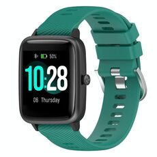 Per Xiaomi Haylou Solar LS01 19mm Cinturino in silicone strutturato a croce (verde pino)