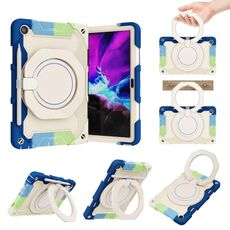 Per Lenovo Tab M10 Plus 3a generazione armatura in silicone a contrasto colore + custodia per tablet PC (blu colorato)