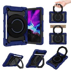 Per Lenovo Tab M10 Plus 3a generazione armatura in silicone a contrasto colore + custodia per tablet PC (blu navy)
