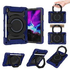 Per Lenovo Tab P11 Armor Contrast Color Silicone + Custodia per tablet PC (blu navy)