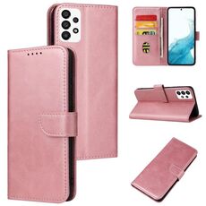 Per Samsung Galaxy A73 5G Custodia per cellulare in pelle con fibbia in vitello (oro rosa)