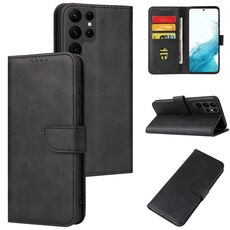 Per Samsung Galaxy S22 Ultra 5G Calf Texture Buckle Custodia in pelle per telefono (nero)
