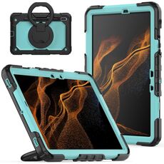 Per Samsung Galaxy Tab S8 / S7 Supporto per bracciale in silicone + Custodia per tablet PC (azzurro)