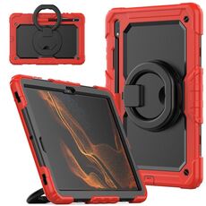 Per Samsung Galaxy Tab S8 + / S7 + Supporto per bracciale in silicone + Custodia per tablet PC (rosso)