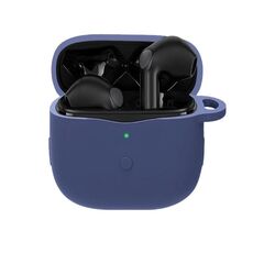 Custodia in silicone per auricolari Bluetooth di colore puro per SoundPEATS Air 3 (blu scuro)