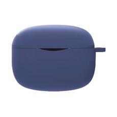 Custodia in silicone per auricolari Bluetooth di colore puro per SoundPEATS Air3 Pro (blu scuro)