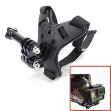 TUYU Moto Casco Mentoniera Action Camera Staffa di montaggio per telefono cellulare Staffa nera