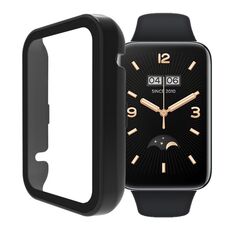 Per Xiaomi Mi Band 7 Pro PC + cassa dell'orologio integrata in vetro temperato (nero)