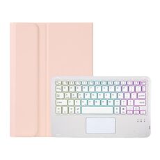 OP11-AS Pelle di agnello Texture Custodia in pelle ultrasottile con tastiera Bluetooth con touchpad e retroilluminazione per pad OPPO 11 pollici (rosa)