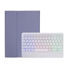 OP11-BS Pelle di agnello Texture Custodia in pelle ultrasottile per tastiera Bluetooth con retroilluminazione per pad OPPO 11 pollici (viola)