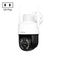 SriHome SH041 5.0MP Zoom ottico 20X 2.4G/5G WiFi IP66 Impermeabile AI Monitoraggio automatico H.265 Videosorveglianza, Tipo di spina: Spina americana (bianca)