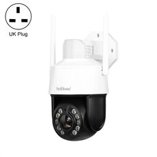 SriHome SH041 5.0MP 20X Zoom ottico 2.4G/5G WiFi IP66 Impermeabile AI Auto Tracking H.265 Videosorveglianza, Tipo di spina: Spina UK (bianca)