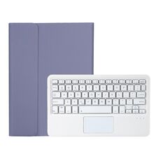 Custodia in pelle per tastiera Bluetooth ultrasottile con struttura in pelle di agnello OP12-A con touchpad per OPPO Pad Air 10,4 pollici (viola)