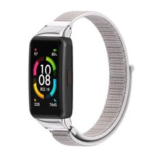 Per Huawei Band 6 / Honor Band 6/7 Cinturino in nylon traspirante Mijobs (Sea Shell Silver)