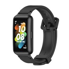 Per Huawei Band 7/7 NFC MIJOBS Cinturino in silicone traspirante (nero)