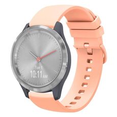 Per Garmin Vivomove 3S 18mm Cinturino in silicone morbido a tinta unita (rosa)