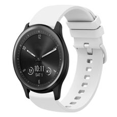 Per Garmin Vivomove Sport 20mm Cinturino in silicone morbido a tinta unita (bianco)