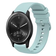 Per Garmin Vivomove Sport 20mm Cinturino in silicone morbido a tinta unita (verde zaffiro)