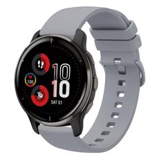 Per Garmin Venu 2 Plus 20mm Cinturino in silicone morbido a tinta unita (grigio)