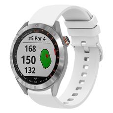 Per Garmin Approach S40 20mm Cinturino in silicone morbido a tinta unita (bianco)