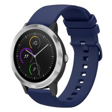 Per Garmin Vivoactive 3 cinturino in silicone morbido da 20 mm (blu navy)