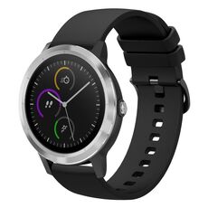 Per Garmin Vivoactive 3 cinturino in silicone morbido da 20 mm (nero)