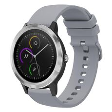 Per Garmin Vivoactive 3 cinturino in silicone morbido da 20 mm (grigio)