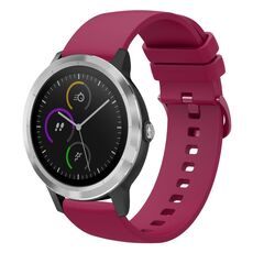 Per Garmin Vivoactive 3 Cinturino in silicone morbido da 20 mm (bordeaux)