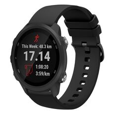 Per Garmin Forerunner 245 20mm Cinturino in silicone morbido a tinta unita (nero)