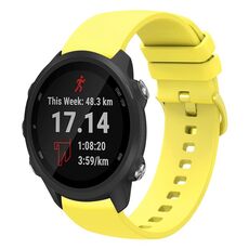 Per Garmin Forerunner 245 20mm Cinturino in silicone morbido a tinta unita (giallo)