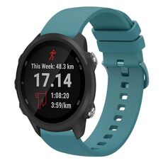 Per Garmin Forerunner 245 20mm cinturino in silicone morbido a tinta unita (verde pino)