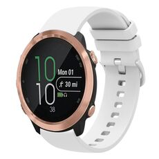 Per Garmin Forerunner 645 Music 20mm Cinturino in silicone morbido a tinta unita (bianco)