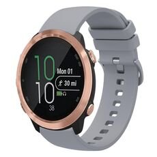 Per Garmin Forerunner 645 Music 20mm Cinturino in silicone morbido a tinta unita (grigio)