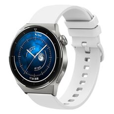 Per Huawei Watch GT3 Pro 43mm 20mm Cinturino in silicone morbido a tinta unita (bianco)