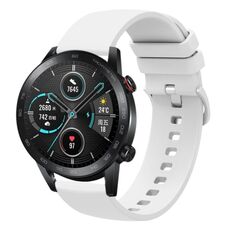 Per Honor MagicWatch2 42mm 20mm cinturino in silicone morbido a tinta unita (bianco)