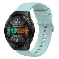 Per Huawei Watch GT 2E 22mm Cinturino in silicone morbido a tinta unita (verde zaffiro)