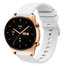 For Honor Watch GS 3 22mm Cinturino in silicone morbido a tinta unita (bianco)