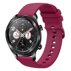 Cinturino per orologio in silicone morbido a tinta unita For Honor Watch Dream da 22 mm (rosso vino)