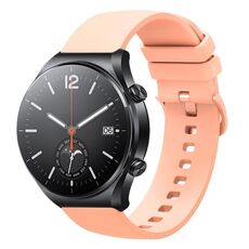 Per Xiaomi Watch S1 Cinturino per orologio in silicone morbido a tinta unita da 22 mm (rosa)