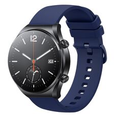 Per Xiaomi Watch S1 Cinturino per orologio in silicone morbido a tinta unita da 22 mm (blu navy)