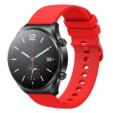 Per Xiaomi Watch S1 Cinturino per orologio in silicone morbido a tinta unita da 22 mm (rosso)