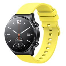 Per Xiaomi Watch S1 Cinturino per orologio in silicone morbido a tinta unita da 22 mm (giallo)
