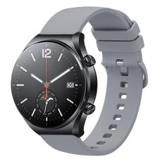 Per Xiaomi Watch S1 Cinturino per orologio in silicone morbido a tinta unita da 22 mm (grigio)