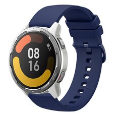 Per Xiaomi Watch Color 2 22mm Cinturino in silicone morbido a tinta unita (blu navy)