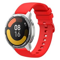 Per Xiaomi Watch Color 2 22mm Cinturino in silicone morbido a tinta unita (rosso)