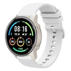Per Xiaomi Watch Sport 22mm Cinturino in silicone morbido a tinta unita (bianco)