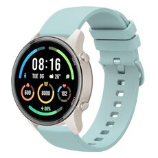Per Xiaomi Watch Sport 22mm Cinturino in silicone morbido a tinta unita (verde zaffiro)